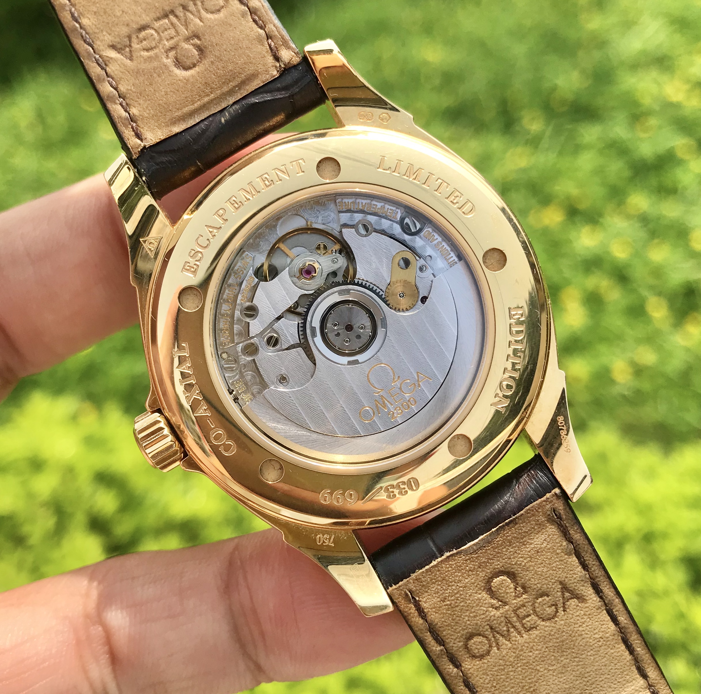Omega Deville Coaxial Chronometer 18K Gold Limited 033/699c Bát quái Cát sần