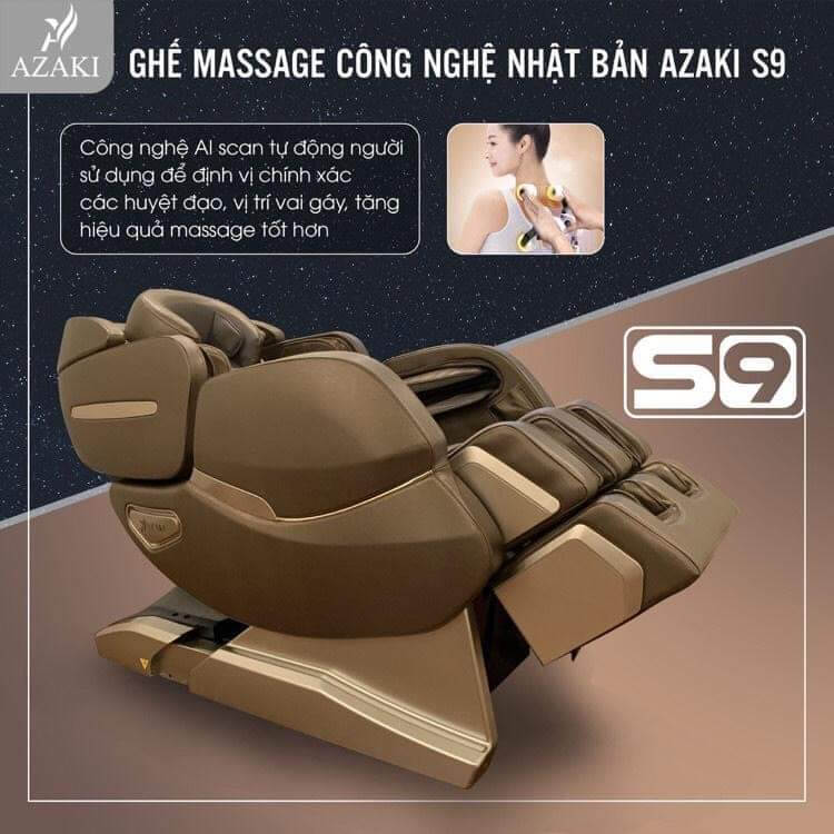Ghế Massage cao cấp Azaki S9 (Nâu, Đen, Trắng Nâu, Trắng Đỏ) - BH 03 năm