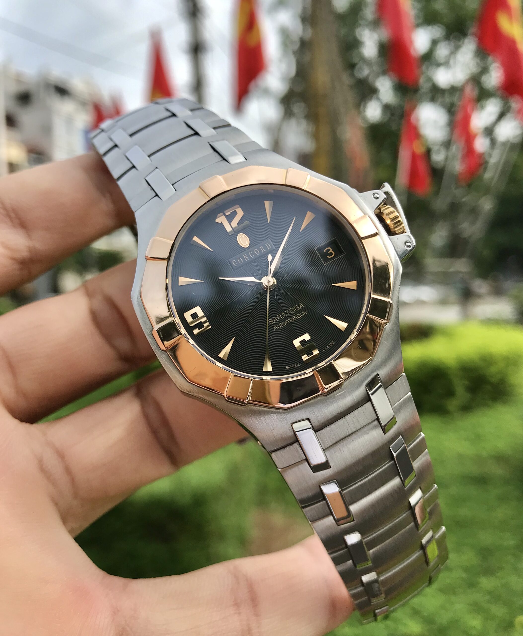 Concord Saratoga Automatic 18k Rose Gold/Steel 19.A9.1894 19A91894