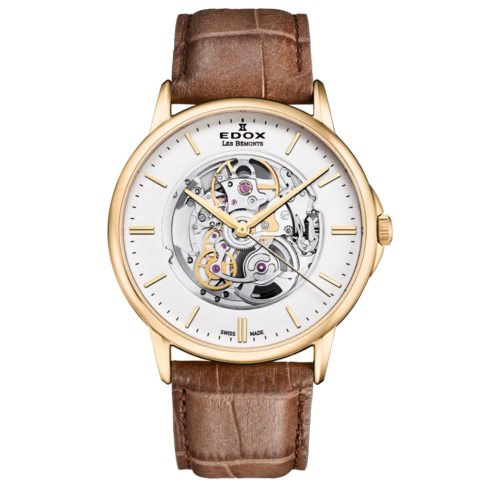 Edox Les Bemonts Automatic Shade of Time Skeleton 85300-37J-AID 8530037JAID