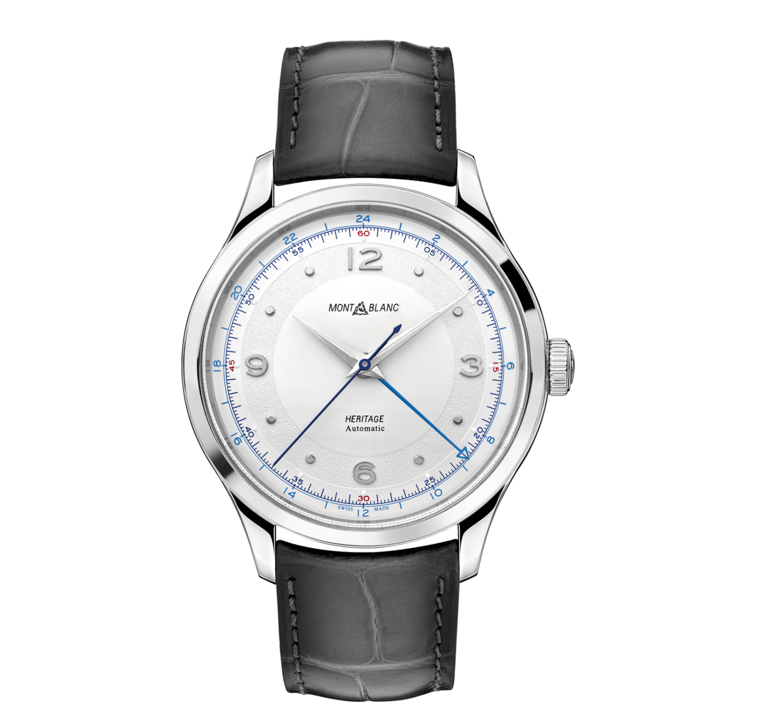 MontBlanc Heritage GMT Automatic Silvery White Dial Watch 119948