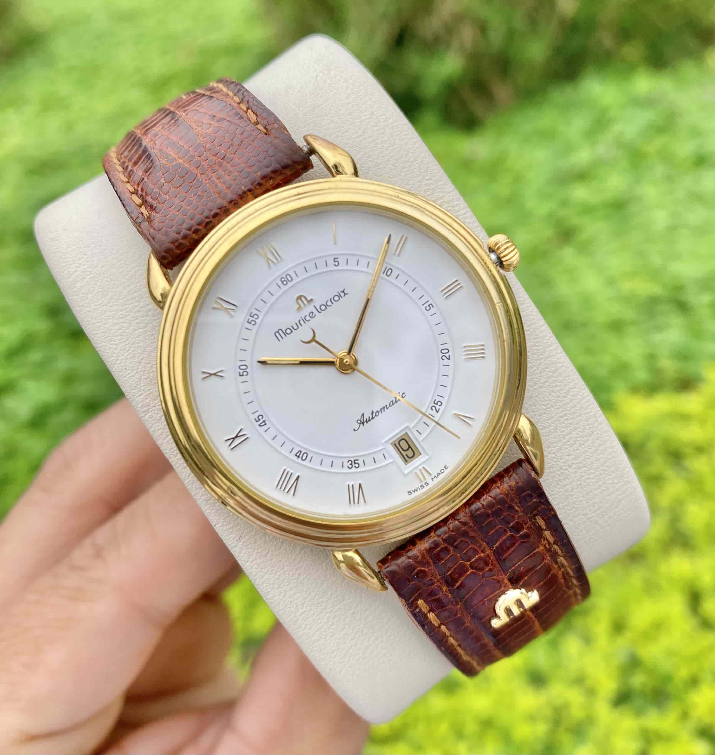 ng h Maurice Lacroix Classic Date Gold Plated 11114