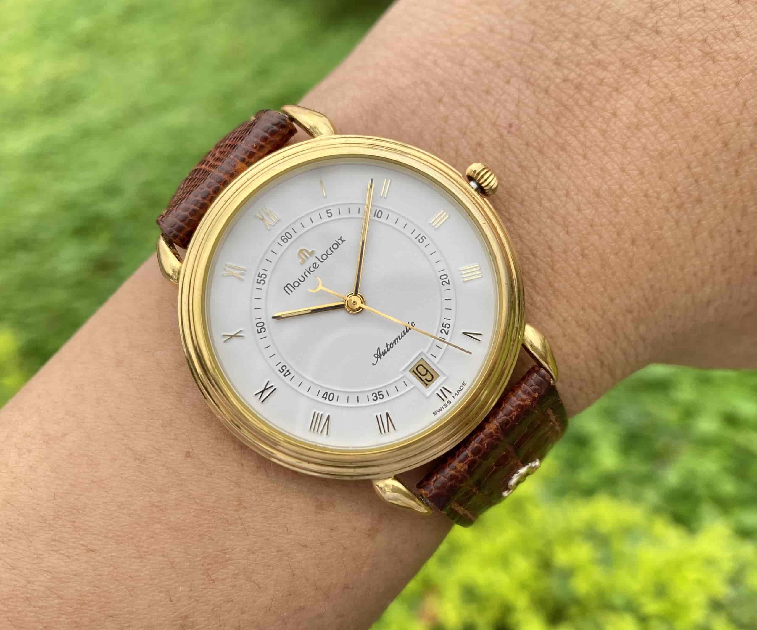 ng h Maurice Lacroix Classic Date Gold Plated 11114