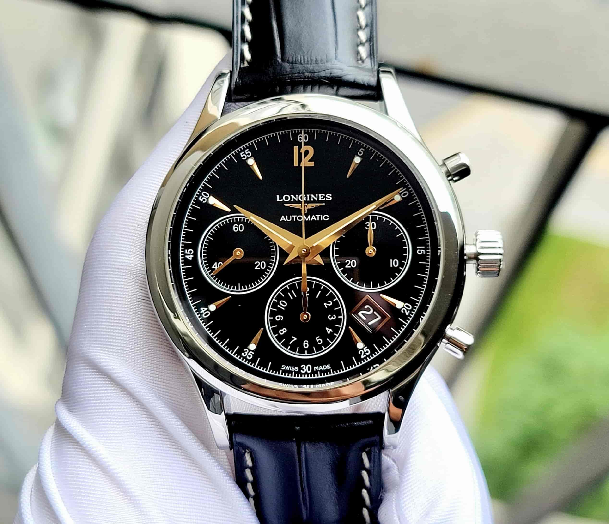 Longines heritage chronograph column on sale wheel