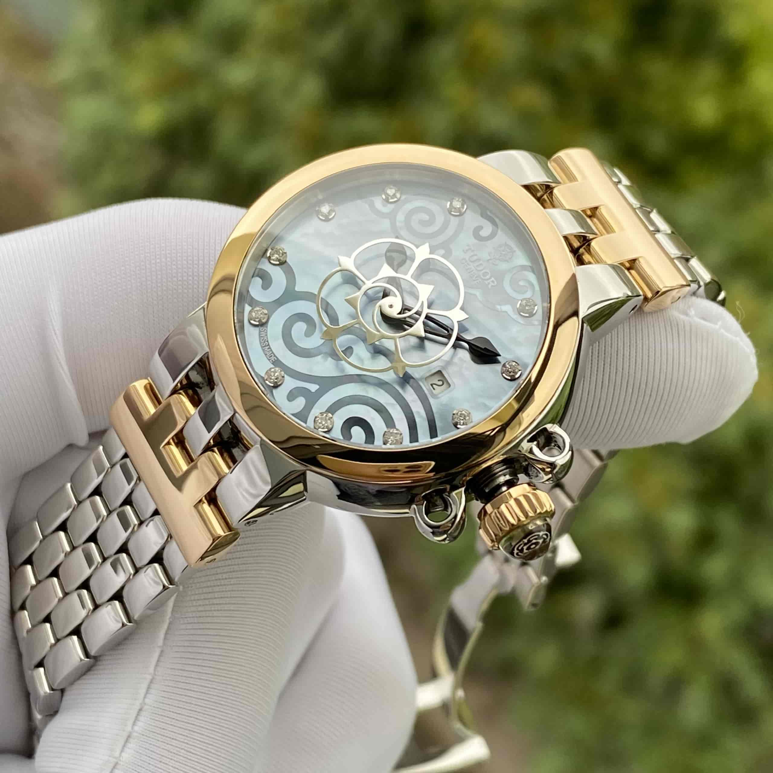 Tudor Clair De Rose Automatic Mother of pearl Dial Stainless Steel Ladies Watch 30mm 35401
