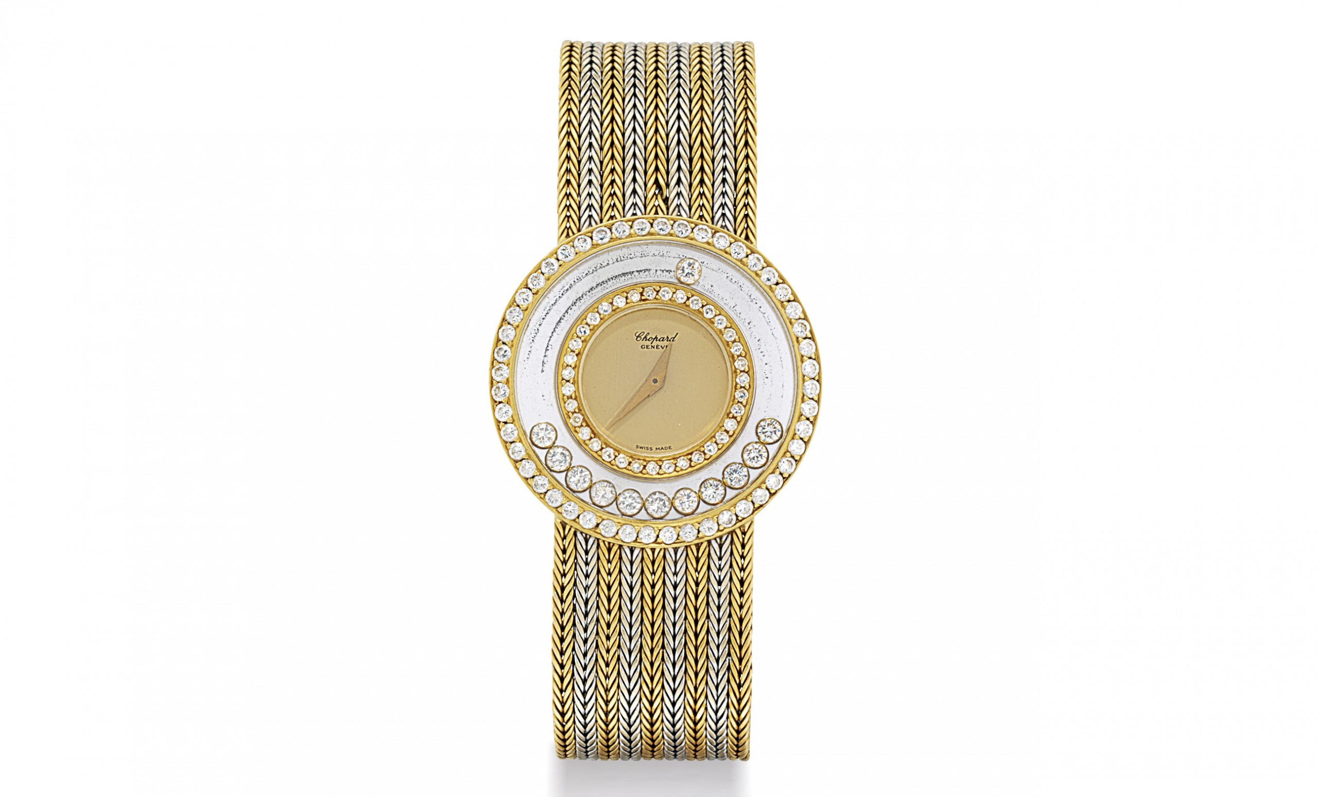 CHOPARD. AN 18K TWO-COLOURED GOLD AND DIAMOND-SET REF. 1159