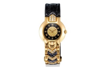 VERSACE GIANNIOROLOGI A LIMITED EDITION YELLOW GOLD AND DIAMOND-SET